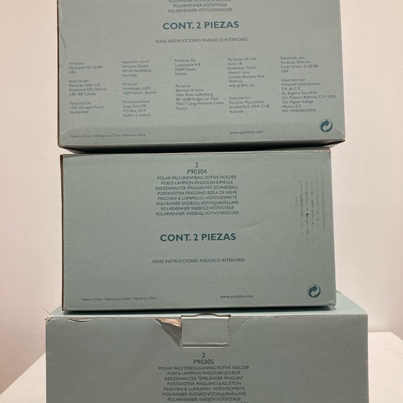 PartyLite Set of 3 Polar Penguin Pals Votive Holders - Picture 14 of 14